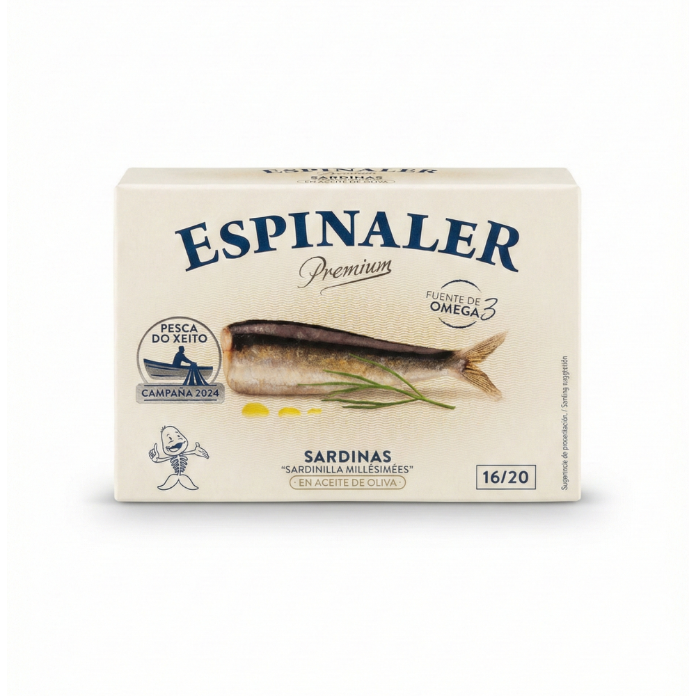 Sardinillas Premium en Aceite de Oliva 16/20 | Espinaler