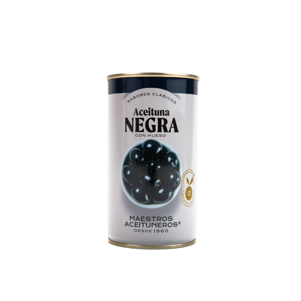 Maestros Aceituneros Aceitunas Negras Sin Hueso - Lata de (320 g)
